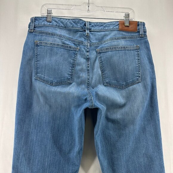 Lauren Ralph Lauren Jeans Size 14 High Rise Straight Leg Light Washed Denim Blue - Picture 5 of 11